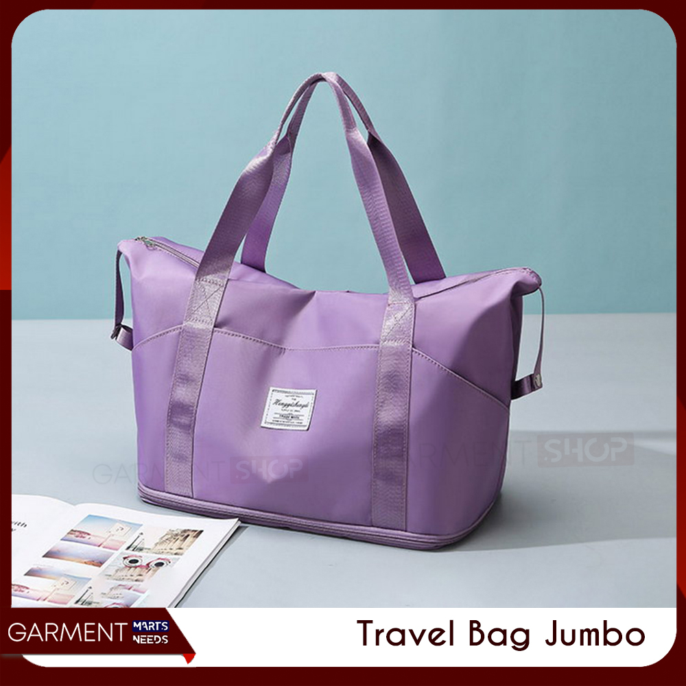 TAS TRAVEL JINJING BESAR GYM TRAVEL BAG JUMBO ANTI AIR WATERPROOF IMPORT COCOK UNTUK BAJU PAKAIAN