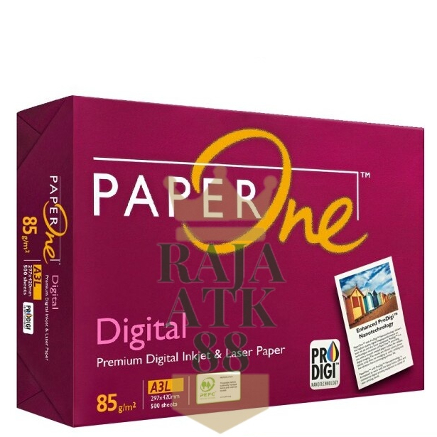 

Kertas HVS Paperone A3 paper one 85 Gram - 1 rim