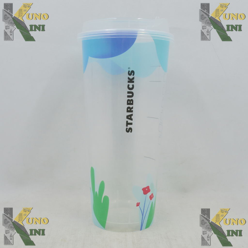 GELAS PLASTIK STARBUCKS WARNA BIRU MUDA - REUSABLE CUP, Original