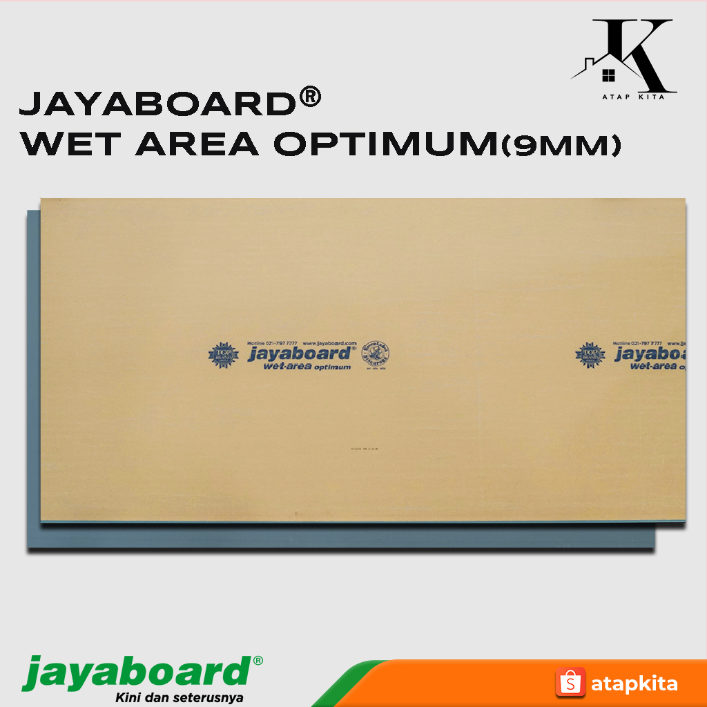 Gypsum Jaya WR 9mm / Gipsum Jayaboard MS 9mm / Papan Jaya