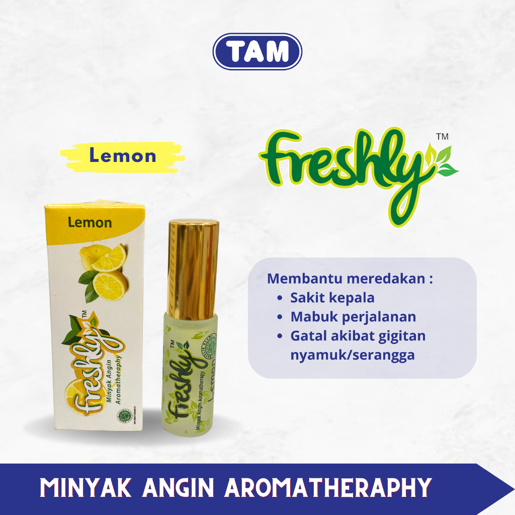 Freshly - Minyak Angin Aromatherapy Lemon Roll On 5 ml