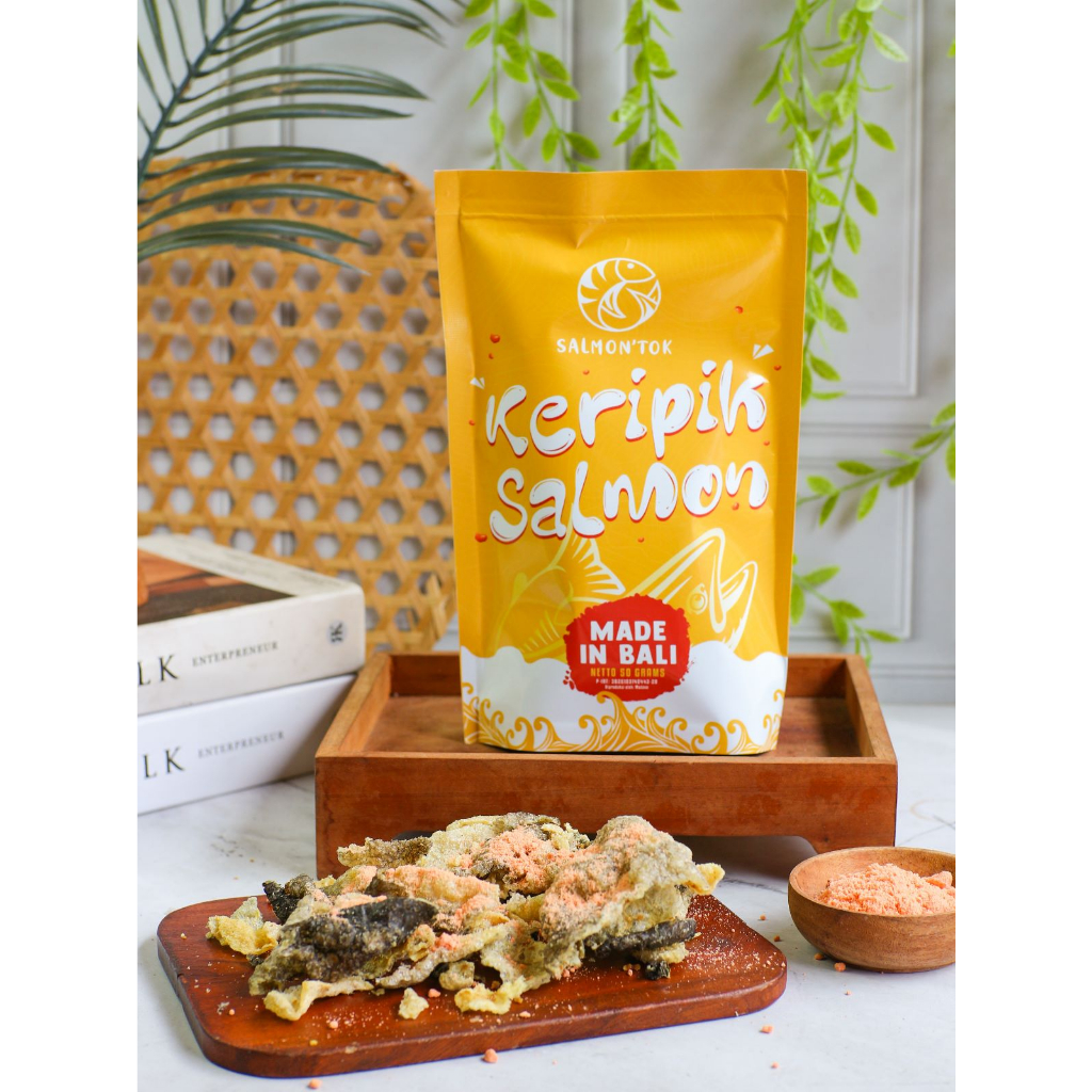 

SALMONTOK Camilan Keripik Kulit Ikan Salmon / SALMON SKIN - JAGUNG BAKAR