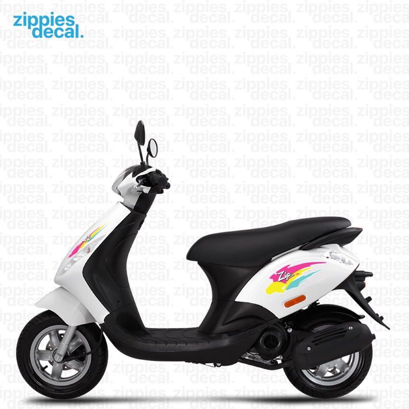 Decal Piaggio Vintage Zip V2 Pink Yellow Green