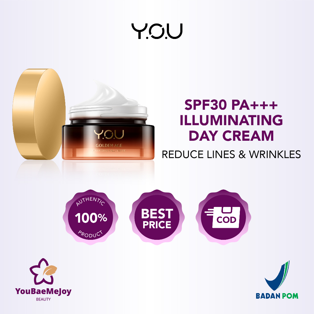 YOU Golden Age Illuminating Day Cream 30g |Skin Care Krim Wajah Anti Aging | SPF 30 PA+++