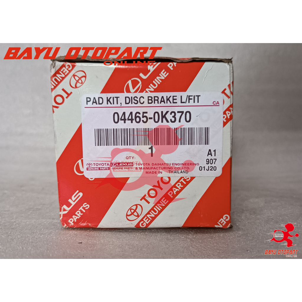 SEPATU REM DEPAN TOYOTA FORTUNER VRZ 04465-0K370