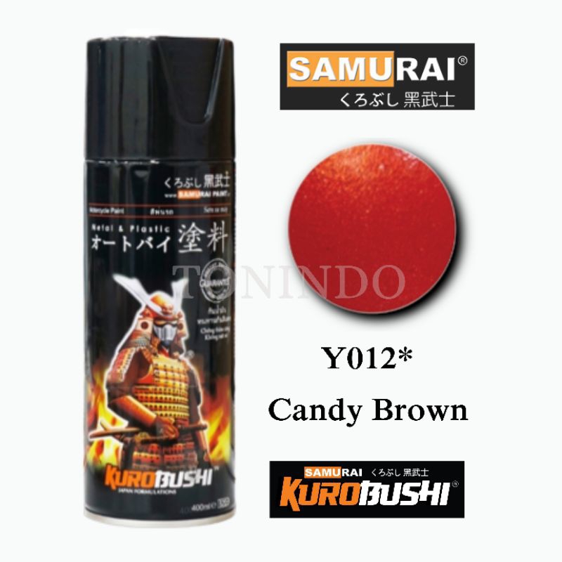 Samurai Paint Y012* Candy Brown Cat Semprot Warna Candy 400 ml Cat Semprot Spray Tahan Bensin & Reta