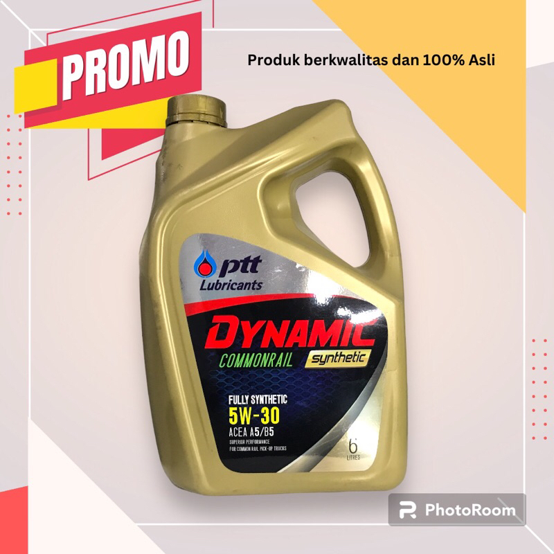 PTT Oli mobil diesel 5w-30 SAE 5W/30 / Olie Fortuner/ Pajero/ Innova 6 liter / PTT FULLY SYNTHETIC