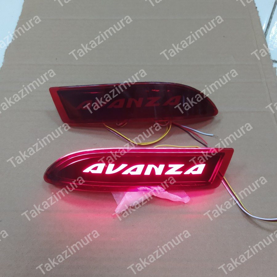 Lampu Reflektor Bumper Belakang LED Mobil All New Avanza 2012 2013 2014 2015 2016 2017 2018 2019 202