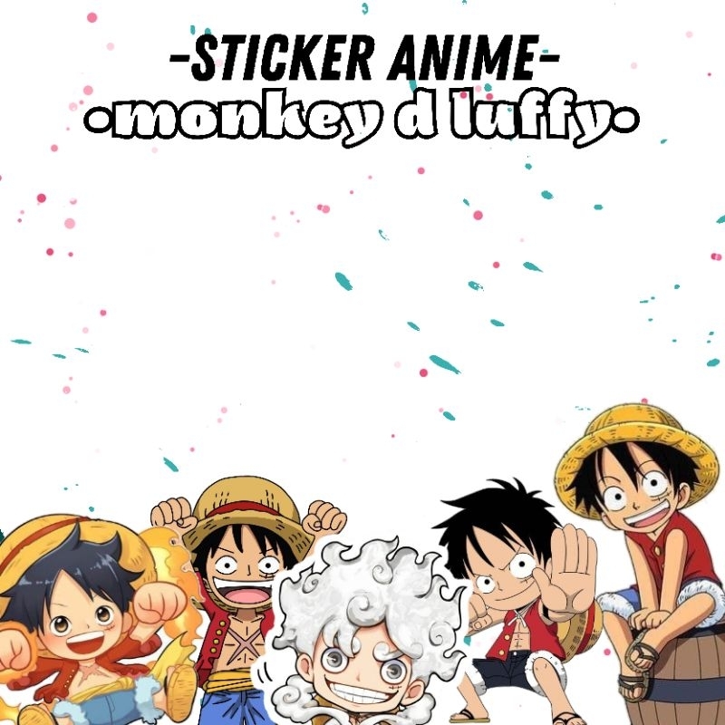 Sticker Anime Monkey D Luffy Chibi One Piece