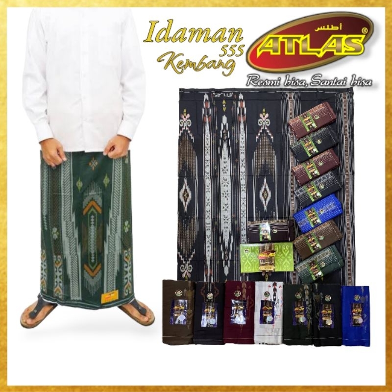 SARUNG ATLAS IDAMAN KEMBANG 555/ IDAMAN HARMONI / ATLAS MOTIF BHS