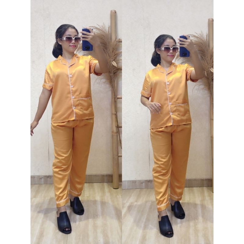 BAJU TIDUR PIYAMA POLOS