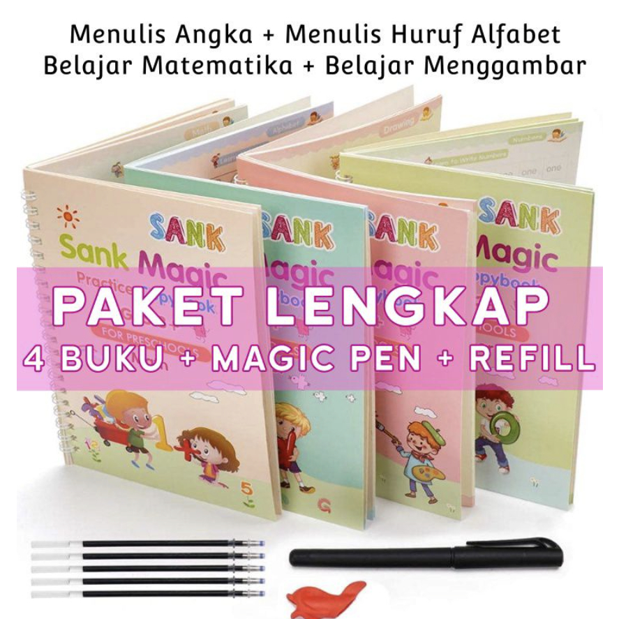 

SANK Magic Practice Book 1 SET ISI 4 BUKU + PULPEN