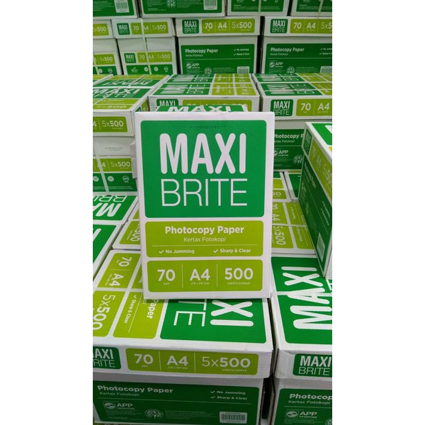 

Kertas HVS MAXI BRITE A4 70gsm Kertas Putih Kertas Fotocopy