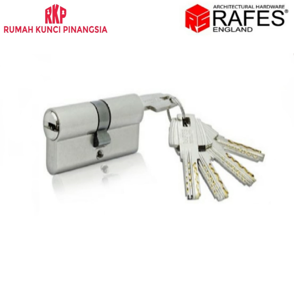 Door Cylinder Lock Kunci Silinder Pintu Kunci-Kunci 8 cm Silver Kuningan RAFES SL 6561