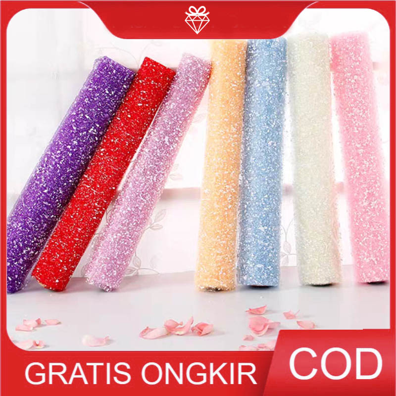 

1METER Kain Tile Salju - Kertas Wrap Snow - Bahan Buket Bunga Tile007