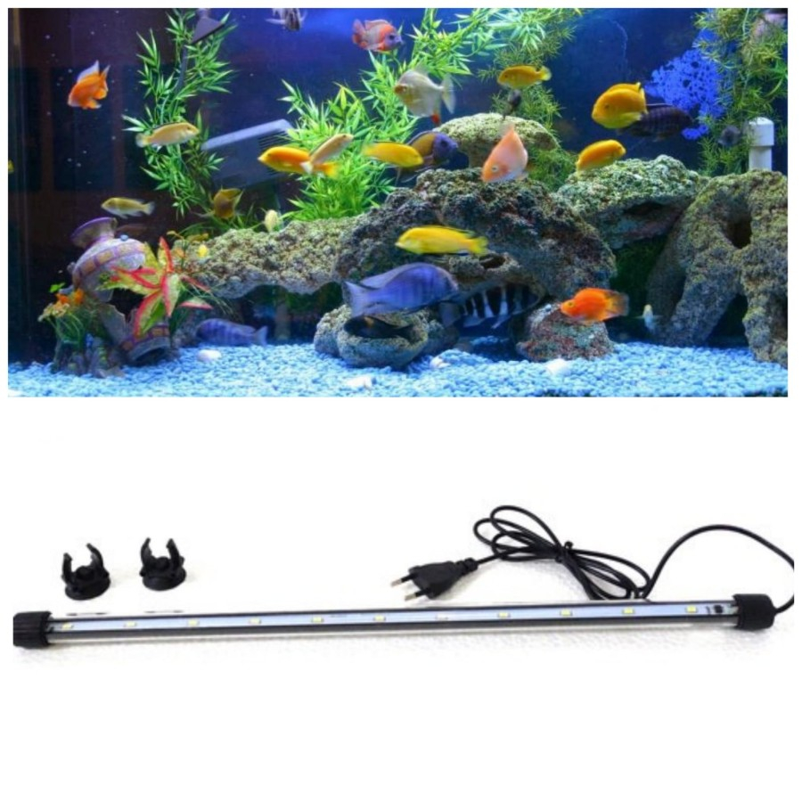 Lampu Celup Aquarium 100 cm - Cahaya LED Kolam Ikan Aquascape 100cm