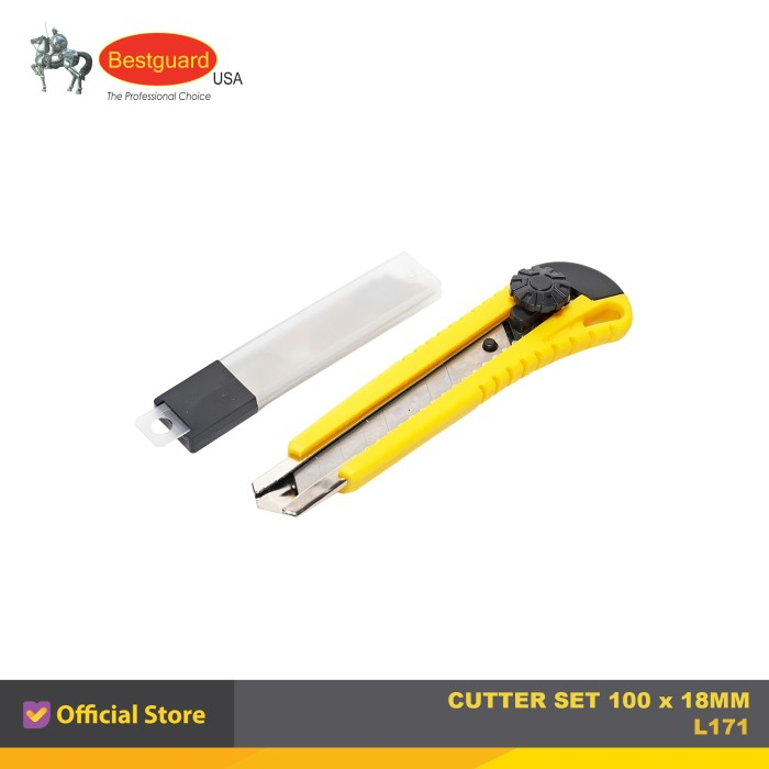 

Pisau Cutter Isi 5 pcs BESTGUARD L171 SET MURAH KUAT TAJAM
