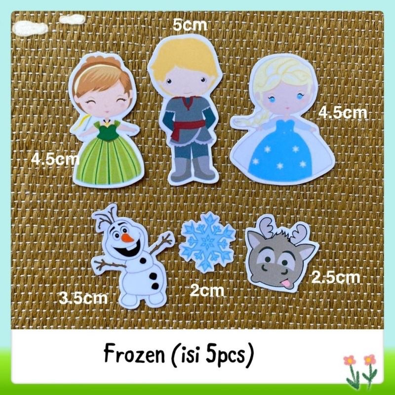 

5pcs sticker tempelan glossy disney frozen anna and elsa