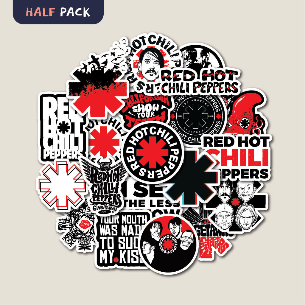

STICKER PACK RED HOT CHILI PEPPERS RHCP | STICKER TUMBLER | STIKER LAPTOP KOPER HELM