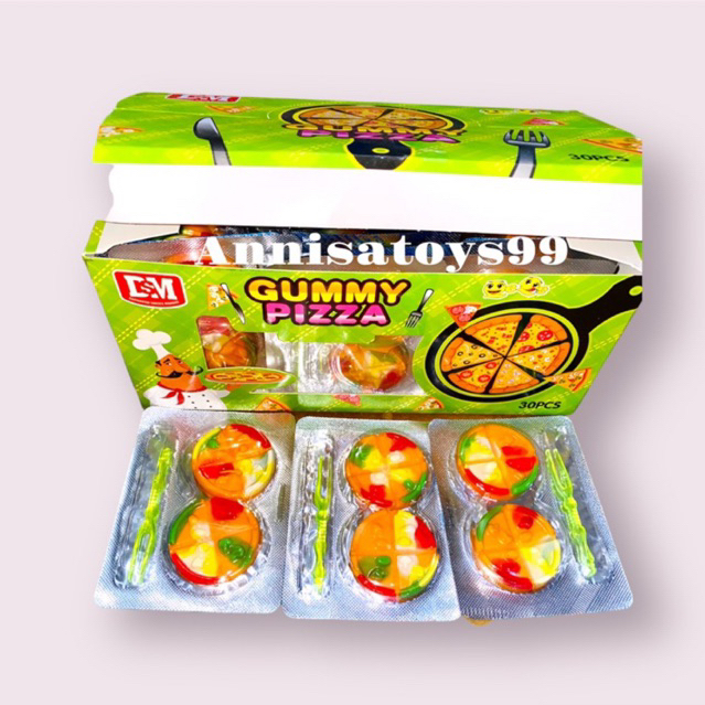 

PERMEN GUMMY LUNAK PIZZA ISI 30PCS