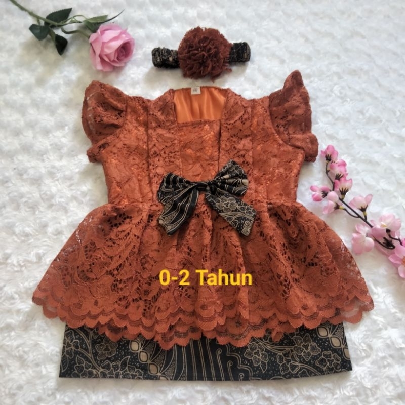 KEBAYA BAYI / KEBAYA ANAK PEREMPUAN / SETELAN KEBAYA ANAK 0-2 TAHUN