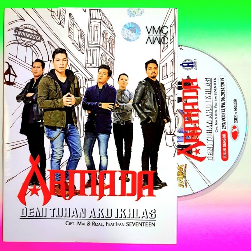 KASET VCD ORIGINAL LAGU KARAOKE POP INDONESIA BAND ARMADA-VOCAL ON OF AKTIF
