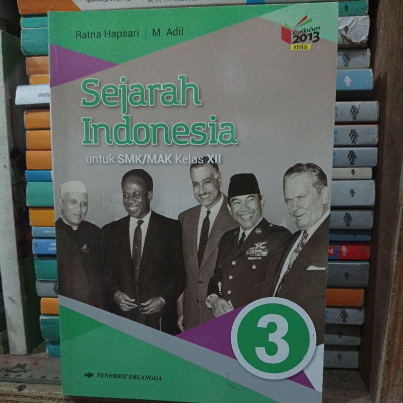 buku sejarah indonesia SMK erlangga kelas 3 original