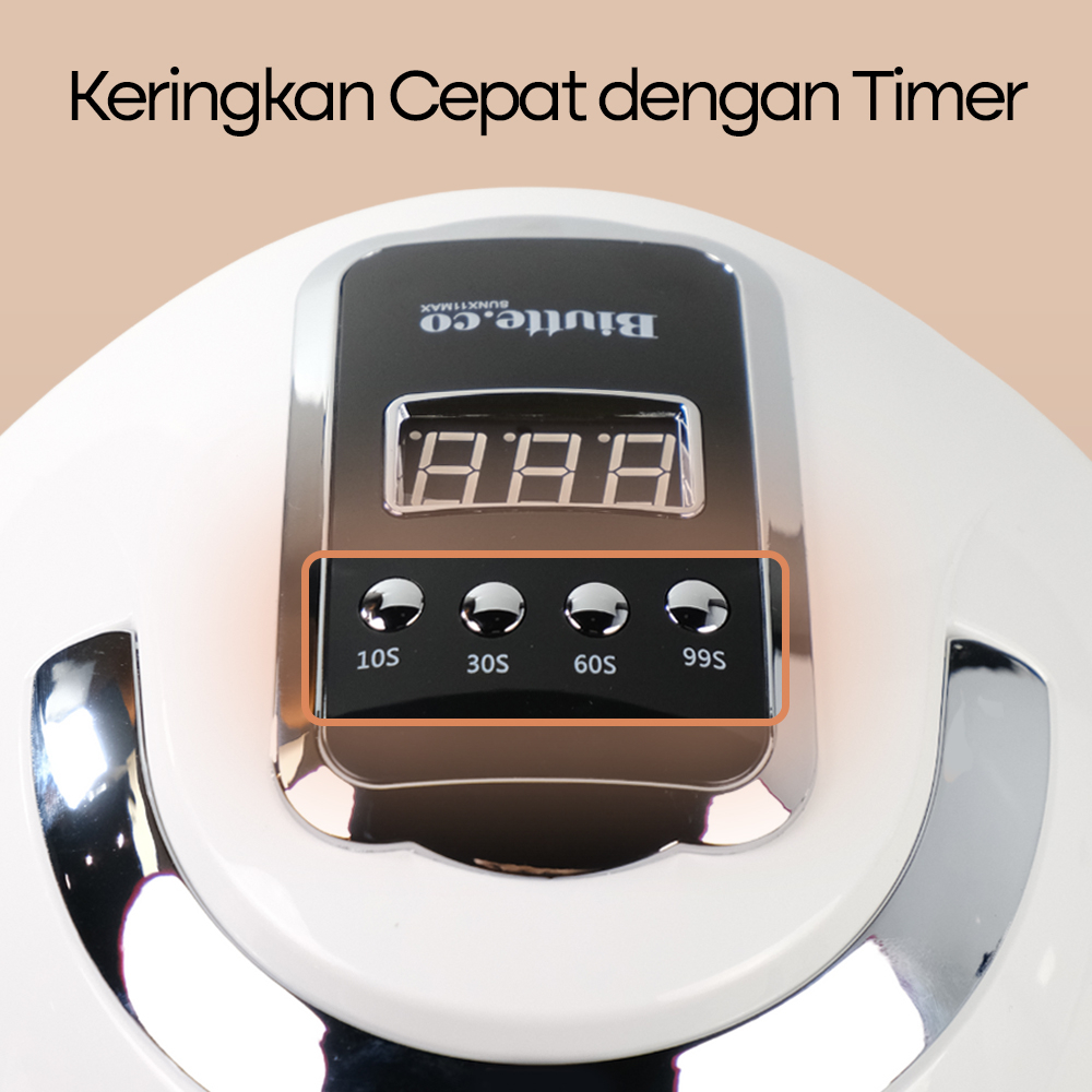 Pengering Kutek Lampu UV LED Nail Dryer 280W 66 LED - Biutte SUN X11 MAX