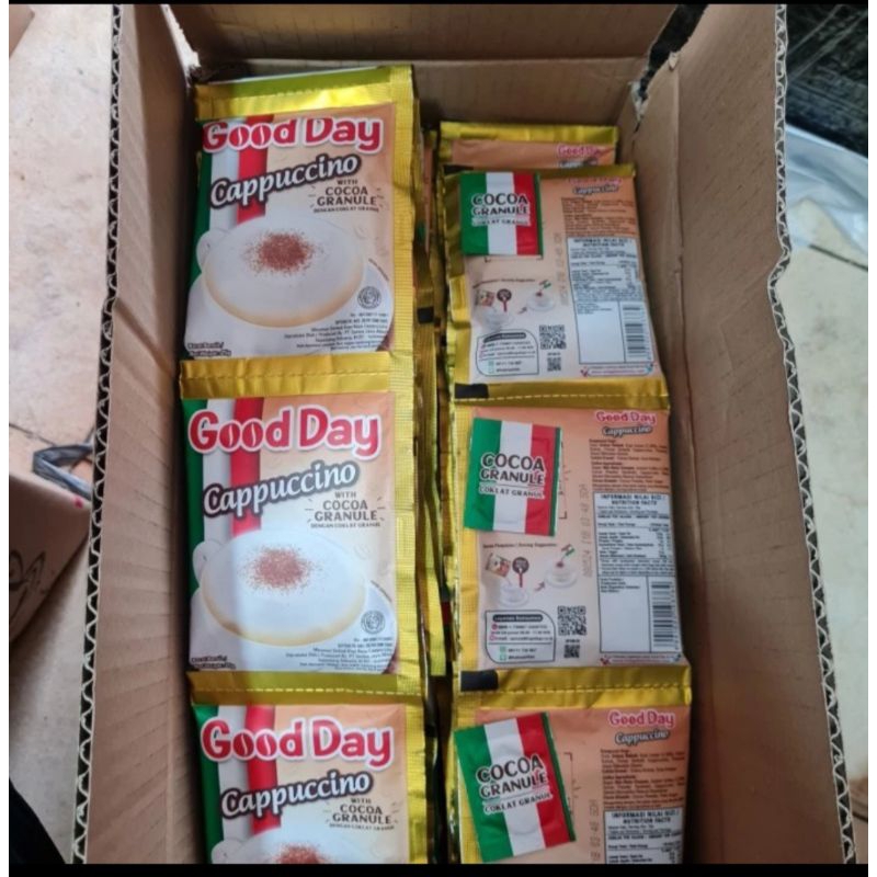 

Good Day Cappucino 1 Renceng Isi 10 Sachet @25g