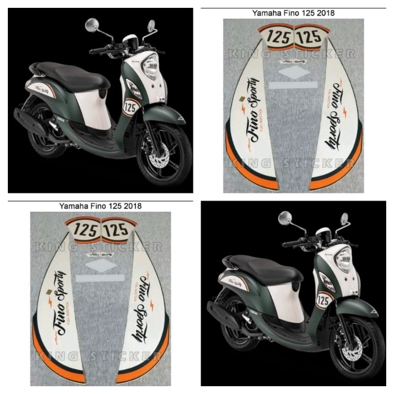 Striping Yamaha Fino 125 Fi Sporty Tahun 2018 2019 Hijau