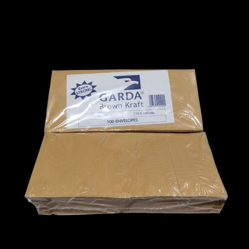 

AMPLOP COKLAT/UKURAN KABINET/AMPLOP GAJI, (ISI 100PCS) MREK GARDA