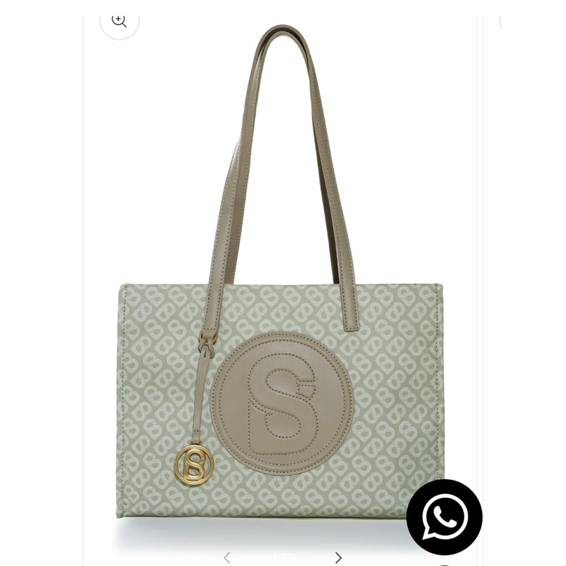 Tapis Aaliya Printed Tote Bag - Pistachio