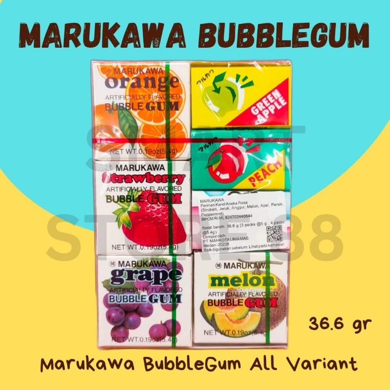 

MARUKAWA BUBBLEGUM ANEKA RASA GUM PERMEN KARET KESUKAAN ANAK