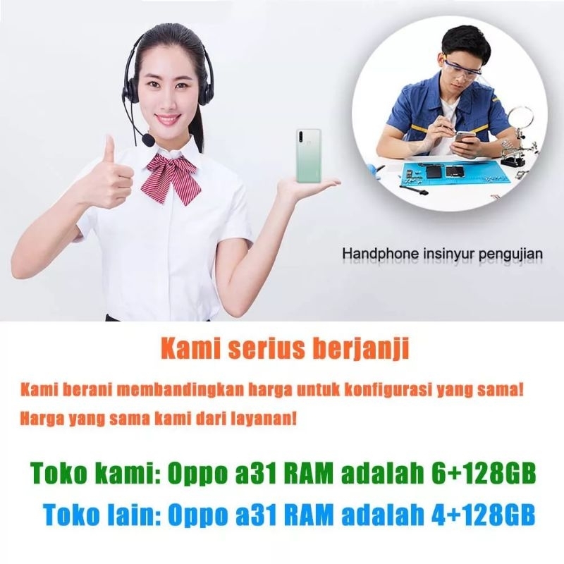 HP OPPO A31 RAM 6/128GB GARANSI 1TAHUN