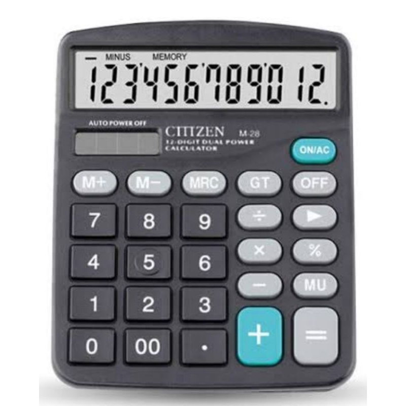 

Kalkulator Citizen M-28/Kalkulator Bisnis/12Digit/2 Power Energy