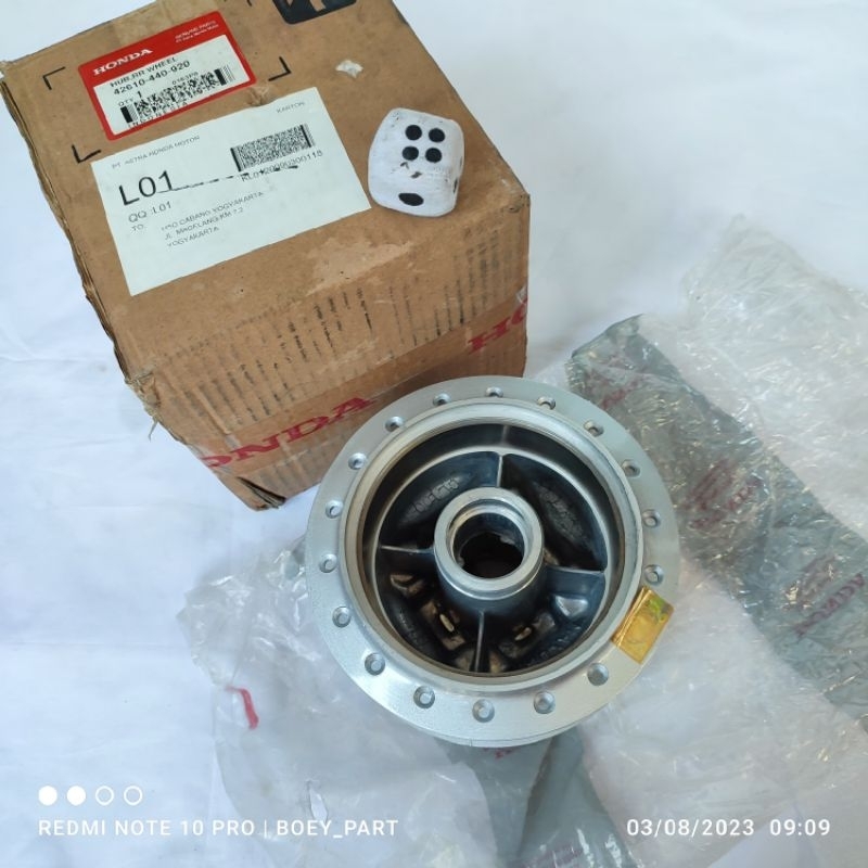 Tromol depan honda gl100 gl125 gl 100 125 original ahm nos