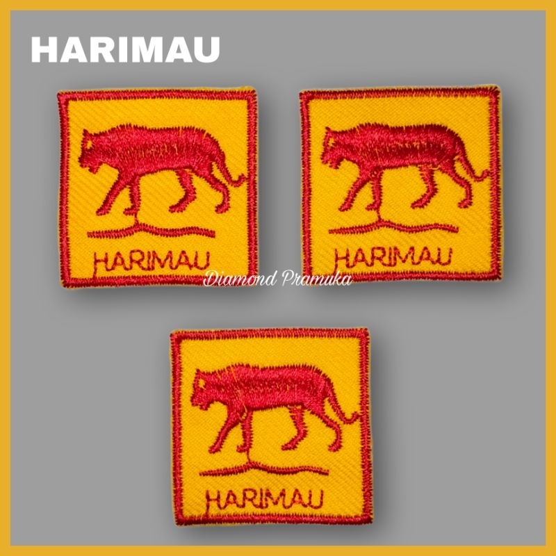 Tanda regu pramuka putra bordir harimau Bet bordir tanda regu harimau