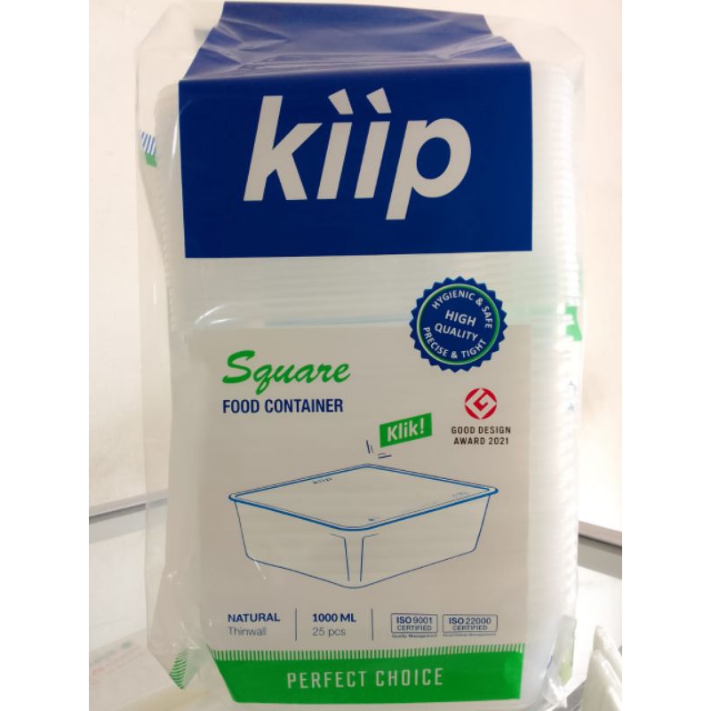 Kiip Thinwall kotak 1000ml isi 25pc