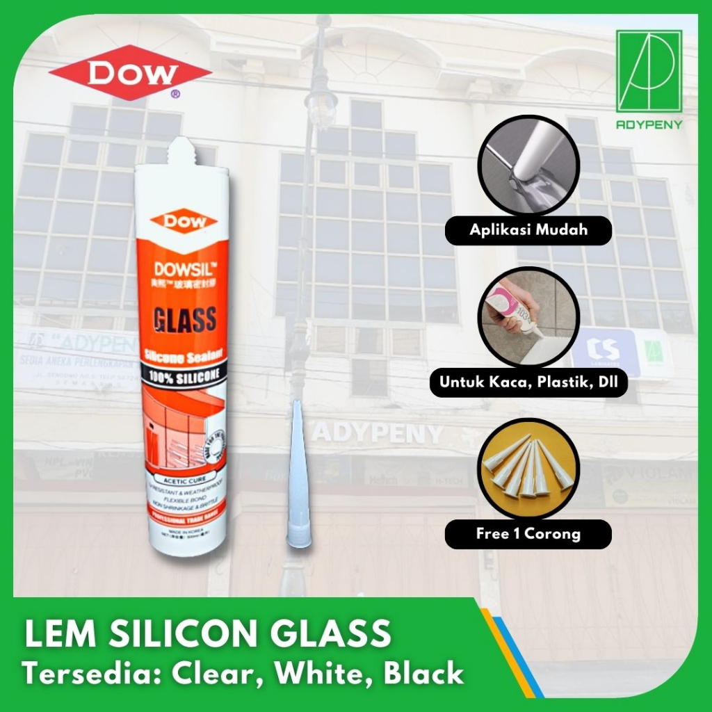 

Lem Kaca Silikon Aquarium WPC Dowsil Asam Sealant Silicone