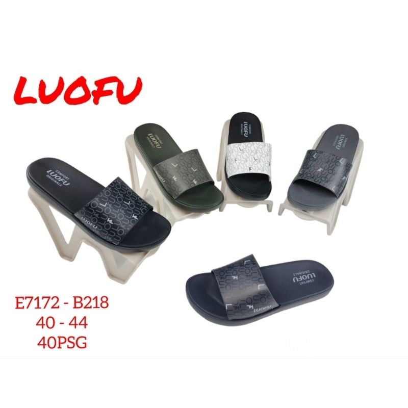 LUOFU 7172 B218 SANDAL SELOP PRIA/SENDAL KOKOP LAKI LAKI