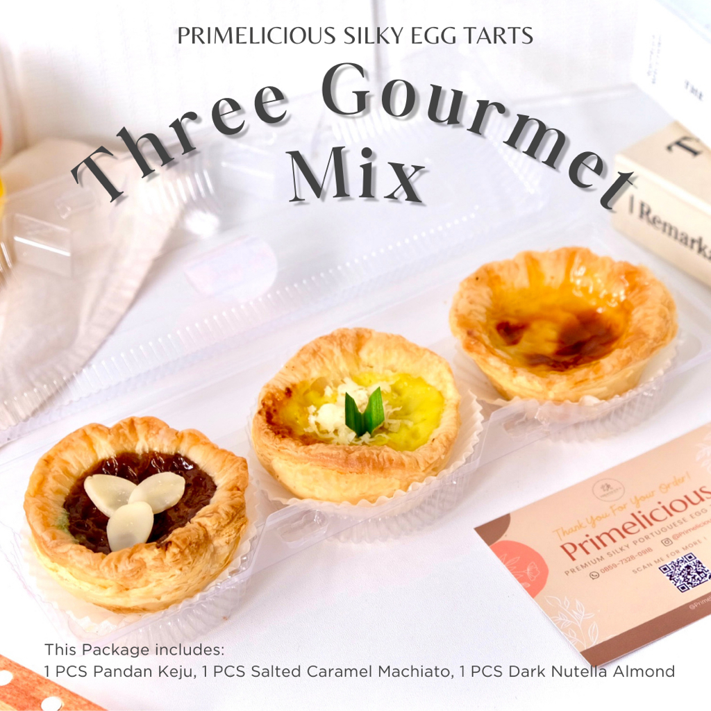 

Egg Tart Primelicious Premium Silky Eggtart - THREE GOURMET MIX