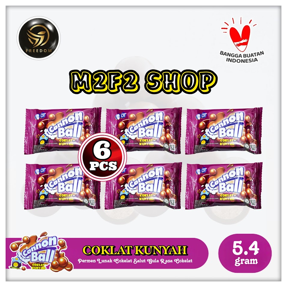 

Permen Lunak Cannon Ball Rasa Cokelat Sachet - 5,4 gr (Kemasan 6 Pcs)