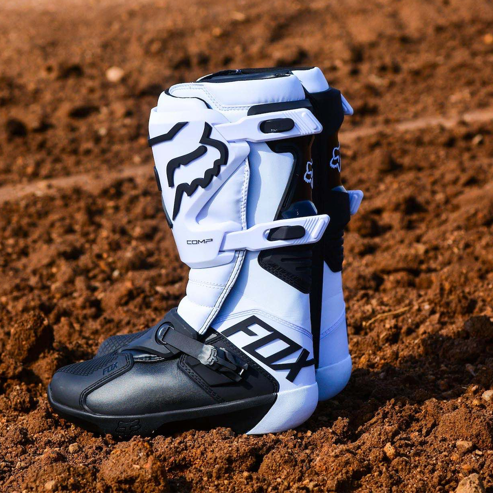 Fox Comp Boot White Sepatu Trail Enduro Offroad Motocross Original Fox Racing