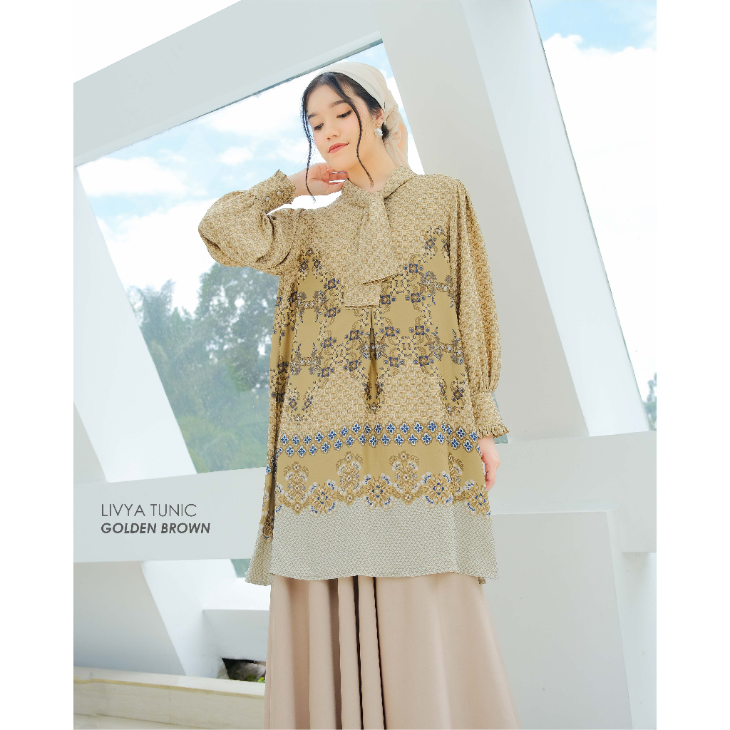 Mayoutfit Elysian Set Series Golden Brown | Sarimbit Lebaran Baju Muslim Raya Keluarga-Livya Golden Brown