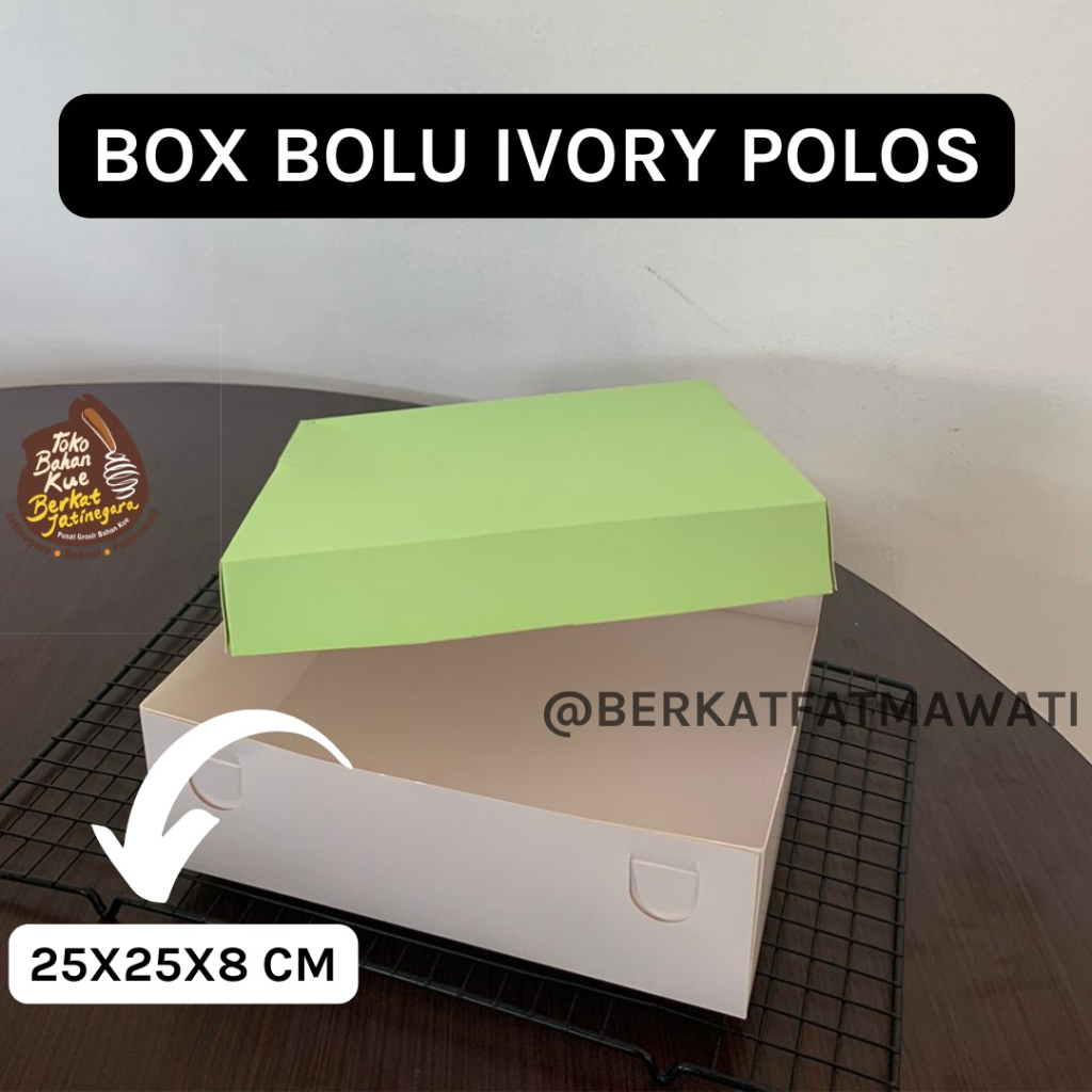 

DUS/ BOX / KOTAK / BOX BOLU IVORY POLOS / BOX KUE BOLU POLOS/ 10 PCS