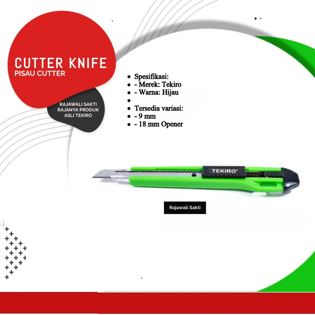 

TEKIRO PISAU CUTTER KECIL 9 MM /CARTER / TOOLS - ALAT PERKAKAS