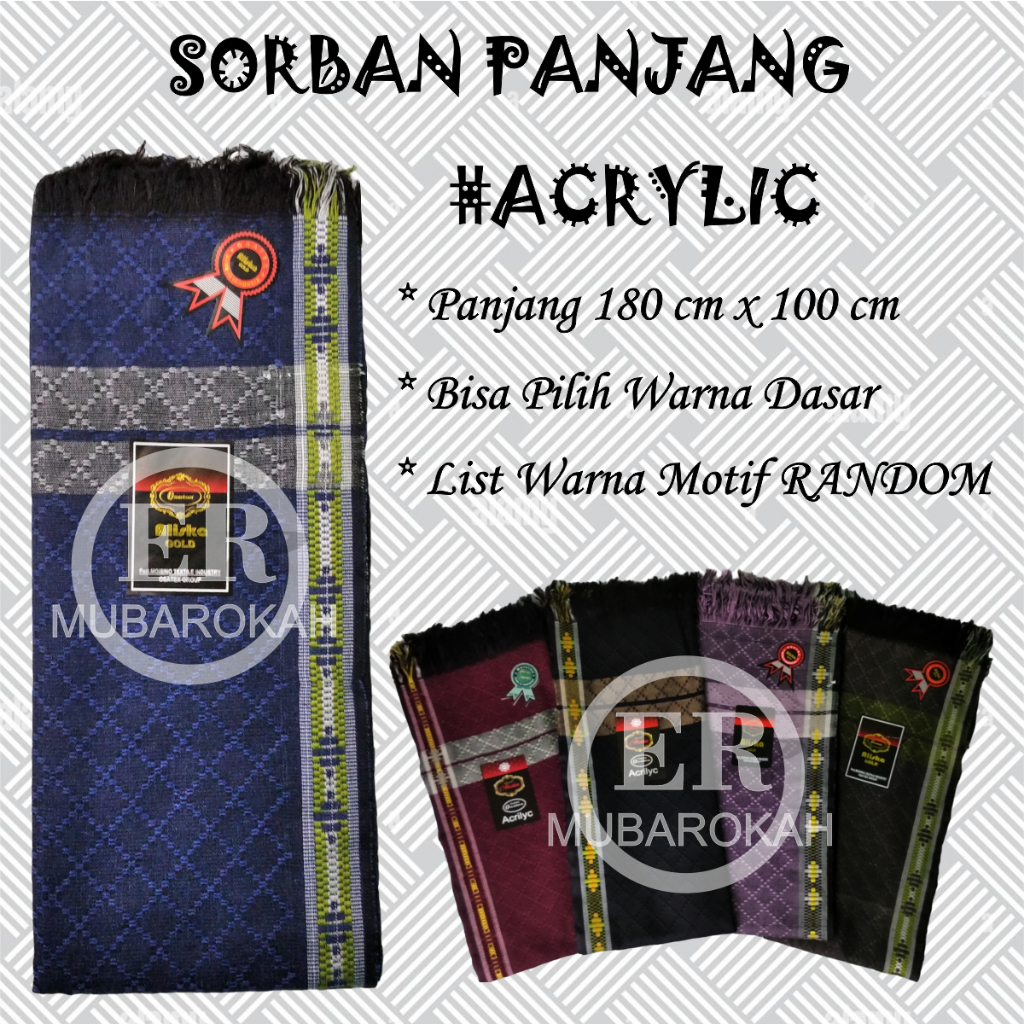 SORBAN JUMBO ALISKA ACRYLIC SORBAN PRIA DEWASA SORBAN HAJI