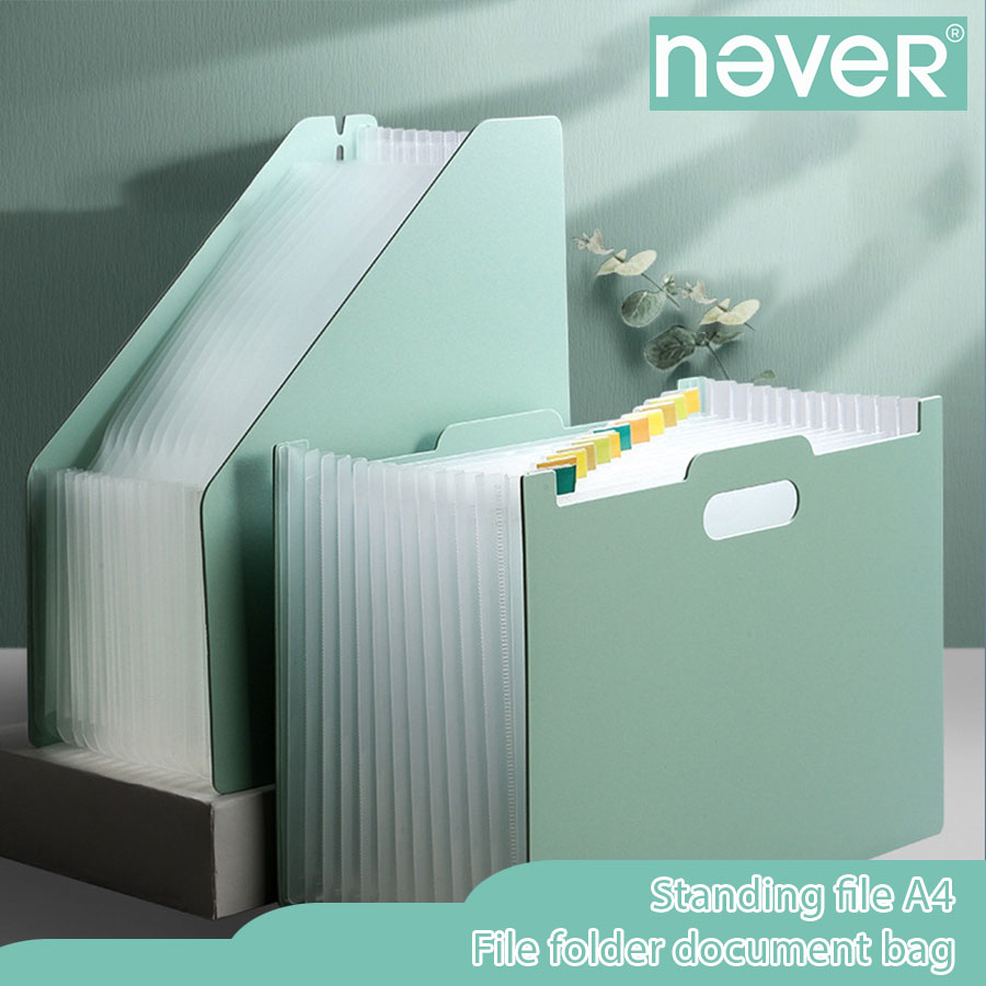 

AT Never Offiicial- Tempat file Standing A4 File folder document bag/ Tas dokumen file 13 sekat