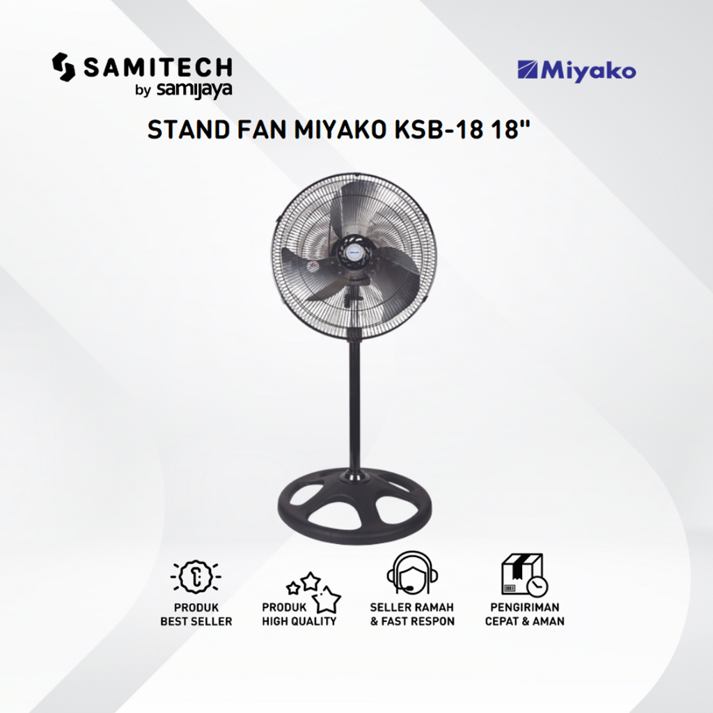 KIPAS ANGIN BERDIRI STAND FAN MIYAKO KSB-18 / KSB 18 18 INCH BERGARANSI