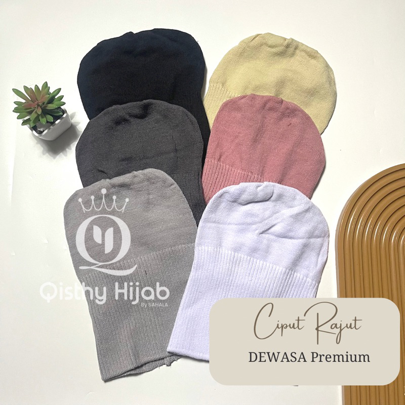 Qisthy Hijab | CIPUT RAJUT | Dalaman Jilbab Ciput Raniah Kupluk Rajut Premium Inner Bandana Anti Pus